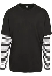 Longsleeve Herren Oversized Double Layer Striped LS Tee (1-tlg)