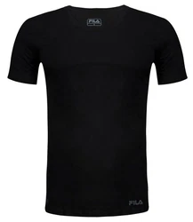 Fila T-Shirt Round-Neck Schwarz/Rot