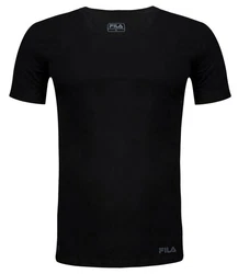 Fila T-Shirt Round-Neck Schwarz/Rot