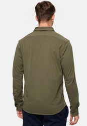 Indicode Langarmhemd Theo Dunkelgrün/Khaki
