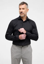Eterna Businesshemd PERFORMANCE SHIRT Slim Fit Schwarz/Dunkelblau