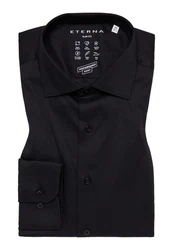 Eterna Businesshemd PERFORMANCE SHIRT Slim Fit Schwarz/Dunkelblau