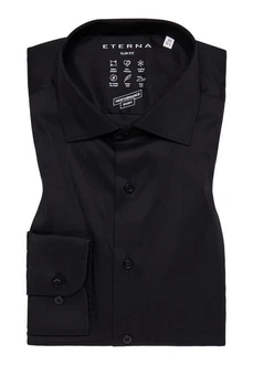 Eterna Businesshemd PERFORMANCE SHIRT Slim Fit Schwarz/Dunkelblau