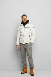 bugatti Blouson mit Kapuze Creme/Weiß/Beige/Khaki