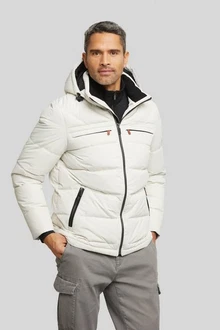 bugatti Blouson mit Kapuze Creme/Weiß/Beige/Khaki