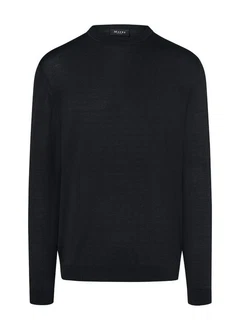 MAERZ Muenchen Pullover Rundhals Schwarz/Dunkelblau MAERZ Muenchen Pullover Rundhals Schwarz/Dunkelblau