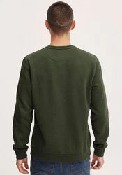 BLEND Sweatshirt 'Downton' Dunkelgrün/Khaki