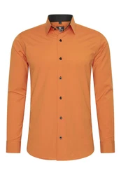 Rusty Neal Langarmhemd Orange/Braun