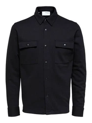 SELECTED HOMME Outdoorjacke SLHJACKIE SWEAT Dunkelblau/Schwarz/Grau