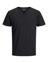 Jack & Jones T-Shirt JJESPLIT NECK TEE Dunkelgrau/Dunkelblau/Grau/Schwarz
