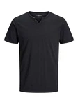 Jack & Jones T-Shirt JJESPLIT NECK TEE Dunkelgrau/Dunkelblau/Grau/Schwarz