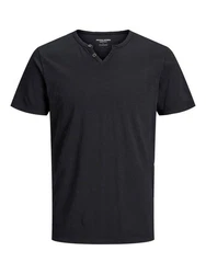 Jack & Jones T-Shirt JJESPLIT NECK TEE Dunkelgrau/Dunkelblau/Grau/Schwarz