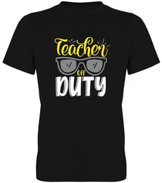 T-Shirt Teacher off duty Herren T-Shirt, mit Frontprint, mit Spruch / Statement