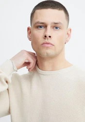 Blend Strickpullover Codford Khaki/Beige/Braun