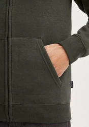BLEND Sweatjacke Downton Dunkelgrün/Khaki