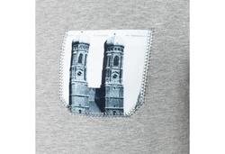Wiesnknig T-Shirt Frauenkirche (K20) Grau/Hellgrau