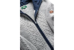 Wiesnknig Winterjacke Strickjacke Magnus Grau/Hellblau/Dunkelblau/Hellgrau