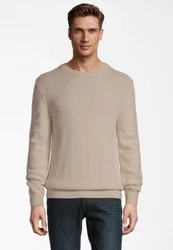 SteffenKlein Rundhalspullover Khaki/Beige/Braun