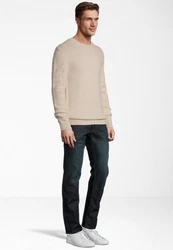 SteffenKlein Rundhalspullover Khaki/Beige/Braun