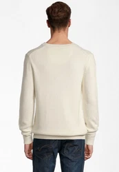 SteffenKlein Rundhalspullover Khaki/Beige/Weiß/Creme