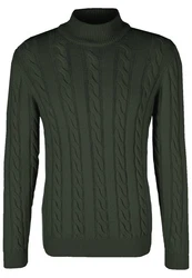 SteffenKlein Strickpullover Soft Touch Dunkelgrün/Grün