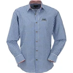 Wiesnknig Outdoorhemd Hemd Hirsch Dunkelblau/Blau/Hellblau