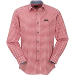 Wiesnknig Outdoorhemd Hemd Hirsch Rot/Dunkelrot