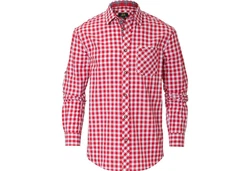 Wiesnknig Outdoorhemd Hemd Laurin Rot/Dunkelrot
