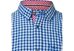 Wiesnknig Outdoorhemd Anton Dunkelblau/Blau/Hellblau