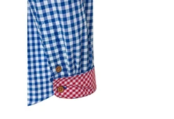 Wiesnknig Outdoorhemd Anton Dunkelblau/Blau/Hellblau