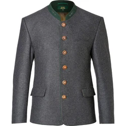 Wiesnknig Outdoorjacke Lodenjacke Benjamin Dunkelgrün/Grün/Grau/Hellblau