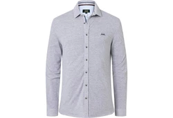 Wiesnknig Outdoorhemd Shirt Piqu Benedikt (K20) Grau/Hellgrau/Pastell