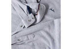 Wiesnknig Outdoorhemd Shirt Piqu Benedikt (K20) Grau/Hellgrau/Pastell
