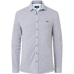 Wiesnknig Outdoorhemd Shirt Piqu Benedikt (K20) Grau/Hellgrau/Pastell