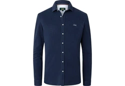 Wiesnknig Outdoorhemd Shirt Piqu Benedikt (K20) Blau/Dunkelblau/Hellblau
