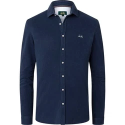 Wiesnknig Outdoorhemd Shirt Piqu Benedikt (K20) Blau/Dunkelblau/Hellblau