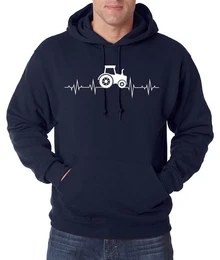 Kapuzenpullover Heartbeat Traktor Herren Hoodie Pullover mit trendigem Frontprint