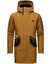 Wintermantel Ragaan modischer Herren Winterparka mit Teddyfell Futter