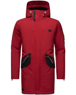 Stone Harbour Wintermantel Ragaan Herren Winterparka Rot/Dunkelrot