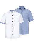 Jan Vanderstorm Hemd EVIN Doppelpack Hellblau/Blau
