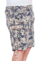Jet Lag Cargoshorts Hawaii Flower Blume Grün/Blume Blau/Hawaii Blume