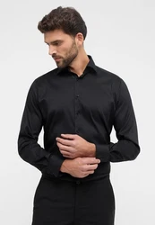 Eterna Businesshemd Modern Fit Schwarz/Dunkelblau