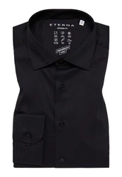 Eterna Businesshemd Modern Fit Schwarz/Dunkelblau