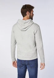 Detto Fatto Kapuzensweatshirt Basic-Stil Grau/Hellgrau