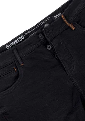 Riverso Herren Jeans Hose RIVToni Tapered Fit Jeanshose Dunkelblau/Dunkelgrau/Schwarz