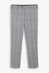 Next Anzughose Slim Fit Anzug mit Motionflex-Bund Grau/Hellgrau