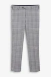 Next Anzughose Slim Fit Anzug mit Motionflex-Bund Grau/Hellgrau