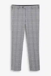 Anzughose Slim Fit Anzug mit Karo-Hose mit Motionflex-Bund (1-tlg)