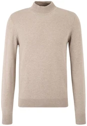 SteffenKlein Stehkragenpullover Beige/Khaki/Braun