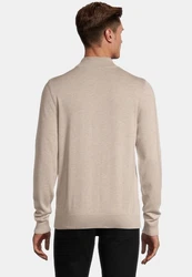 SteffenKlein Stehkragenpullover Beige/Khaki/Braun